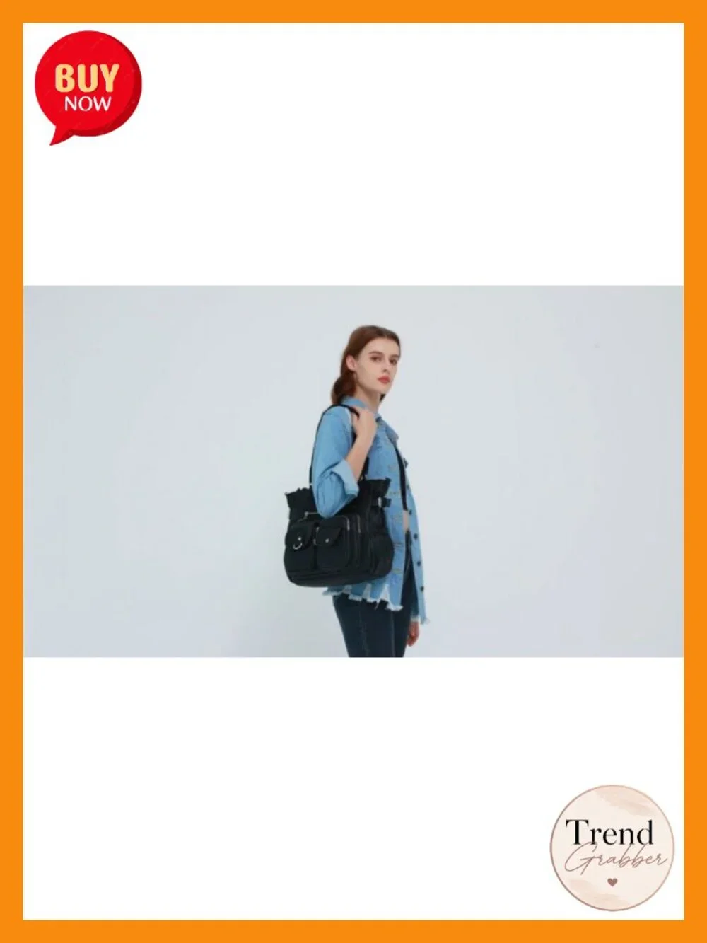 Large Vegan Leather Hobo Tote Bag with Detachable Strap